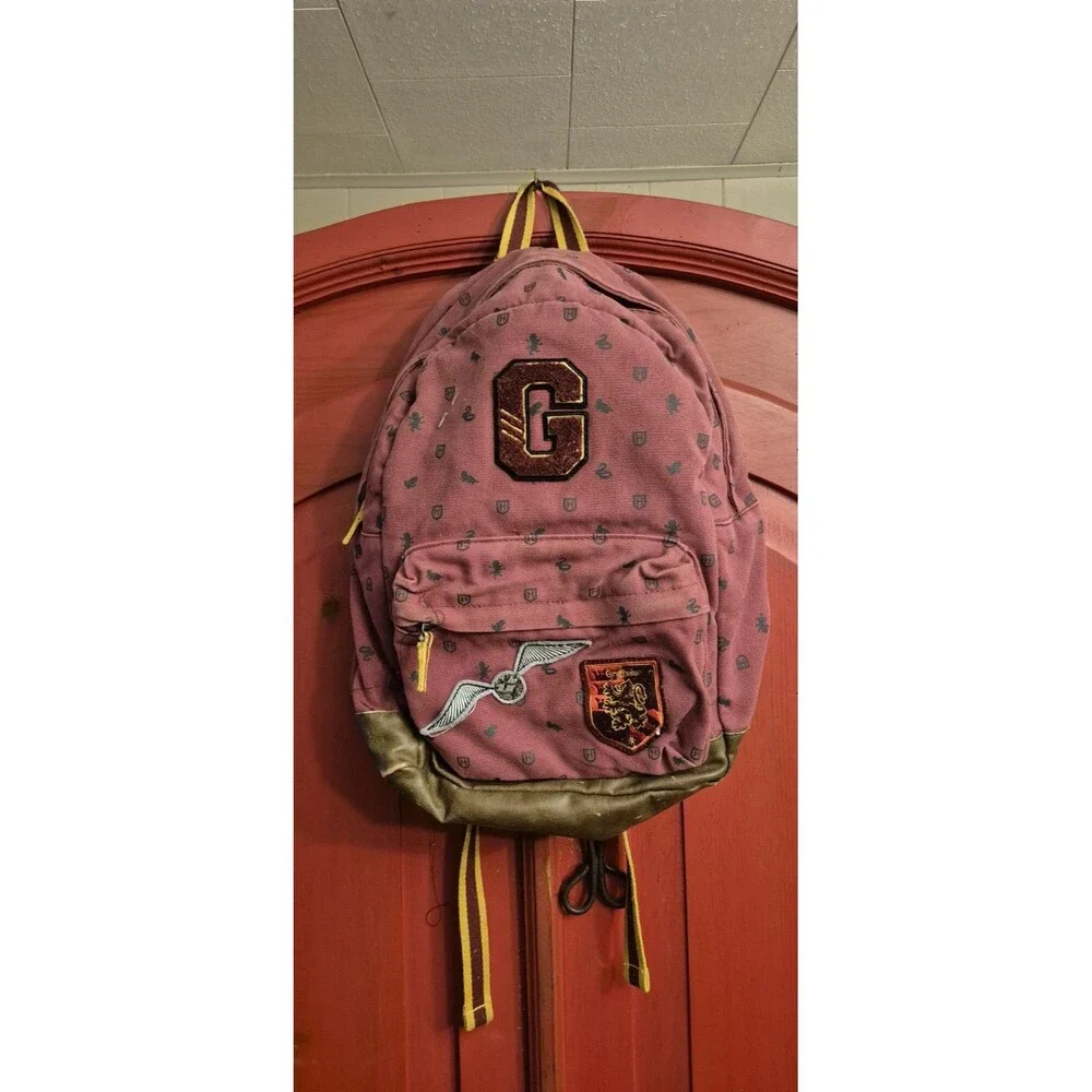 Pottery Barn Teen Harry Potter Gryffindor Canvas Backpack Bag Burgundy Collect